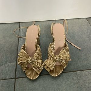 Loeffler Randall Camellia Gold Heels